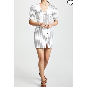 Saylor Pauline stripe linen mini dress